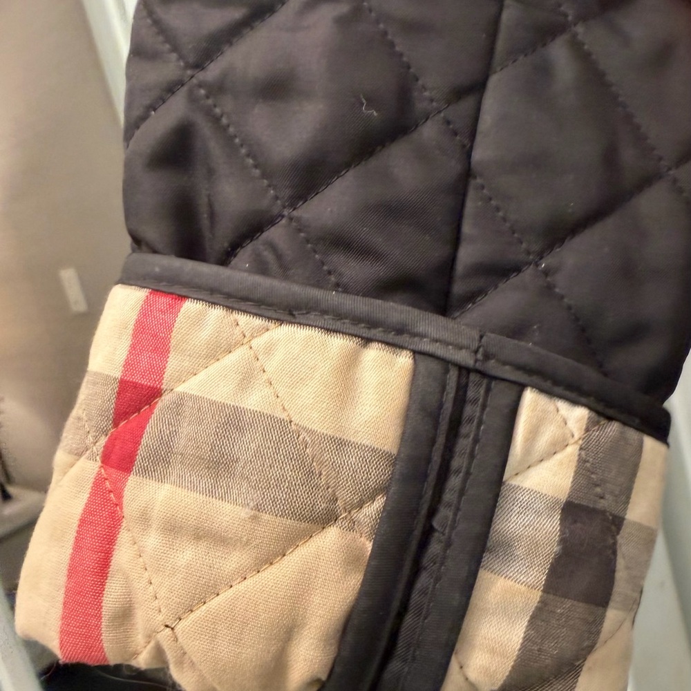 Authentic Burberry Black Quilted Nova check Jacket XS - Picture 4 of 9